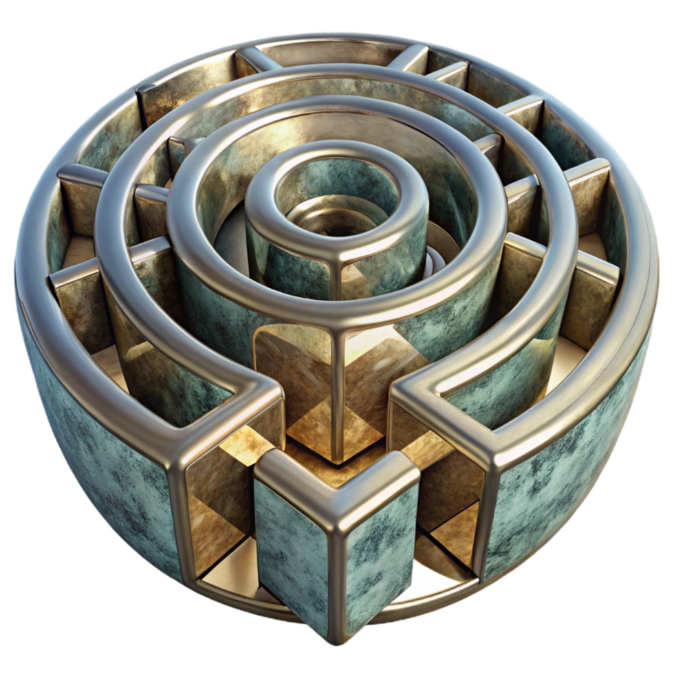 beautiful abstract Infinite Reflections with Mirror Maze Detail original png