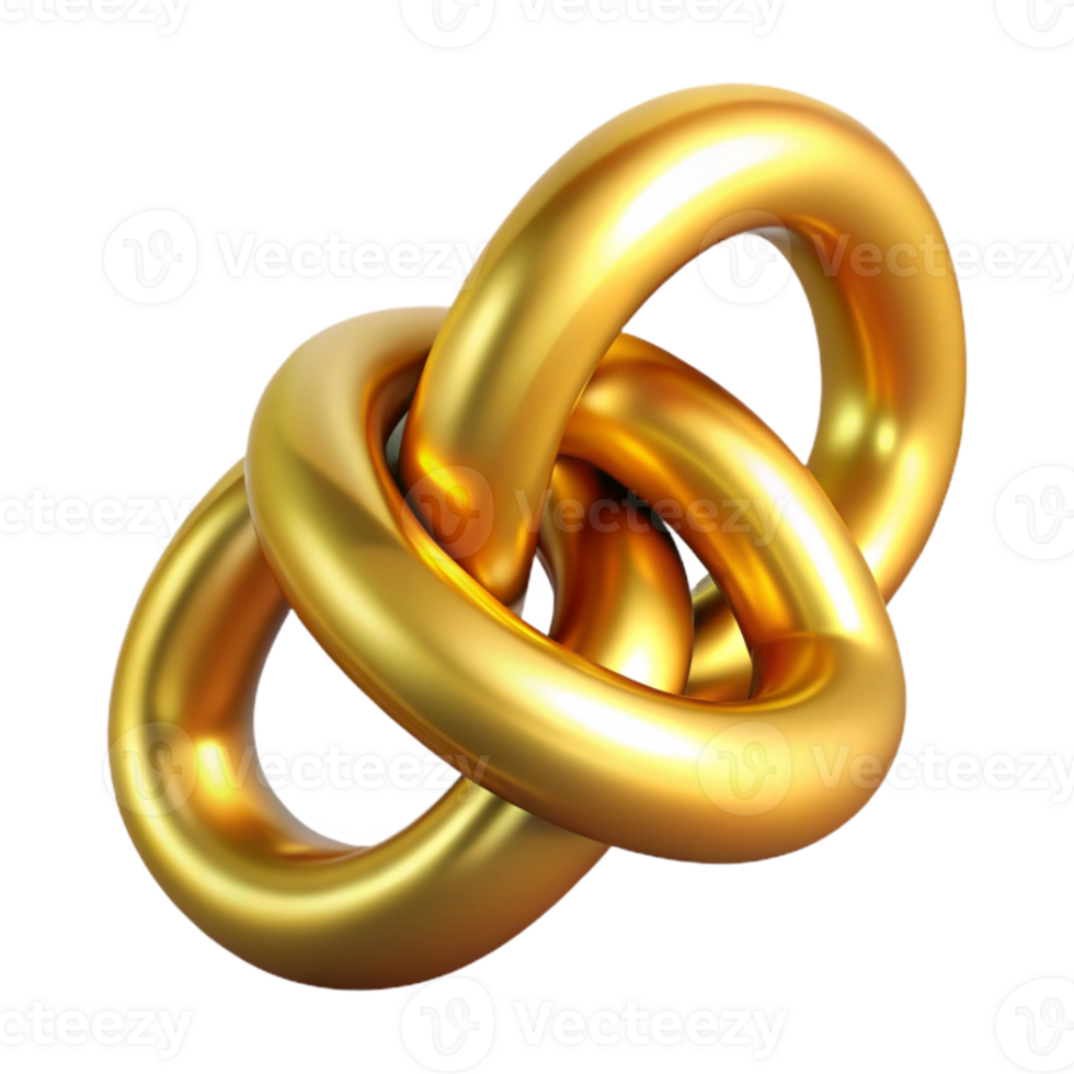 magnificent creative Intertwined Golden Chains Symbolic Connection Transparent Background exclusive png