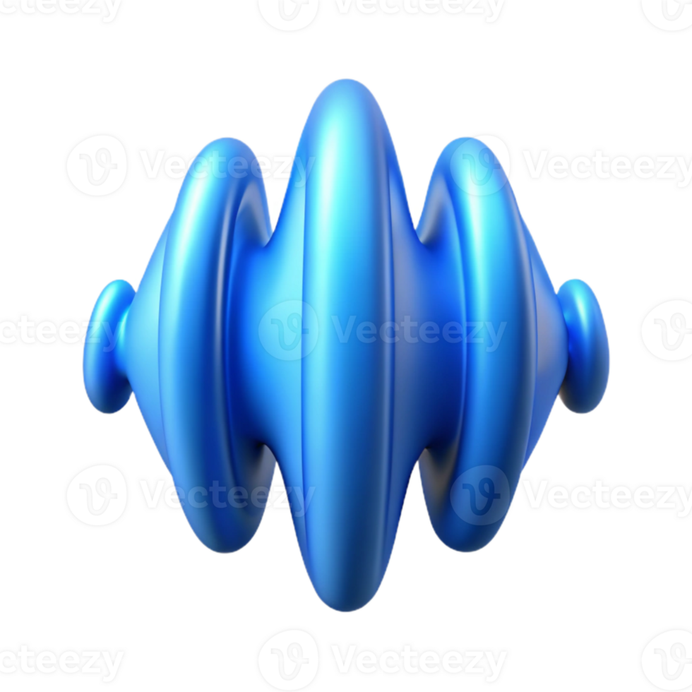 beautiful creative Invisible Sound Waves Blue Transparent Background genuine png
