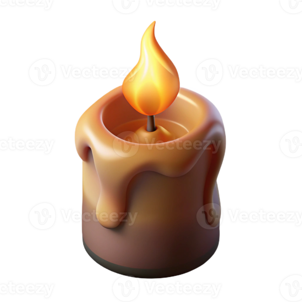 extraordinary minimalist Isolated Candle Flame with Realistic Shadow Effect authentic png