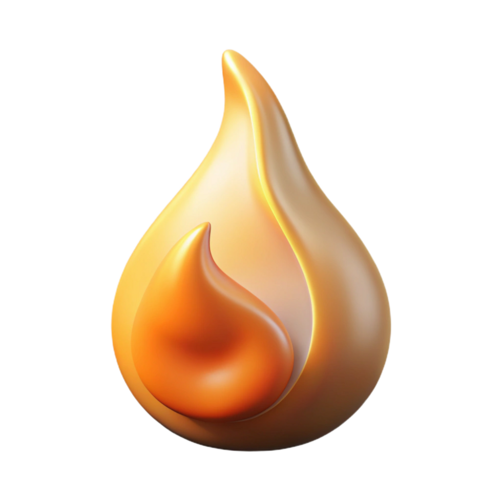 beautiful modern Isolated Flickering Flame with Shadow Transparent Background professional png