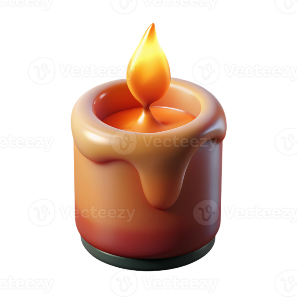 extraordinary minimalist Isolated Candle Flame with Realistic Shadow Effect professional png