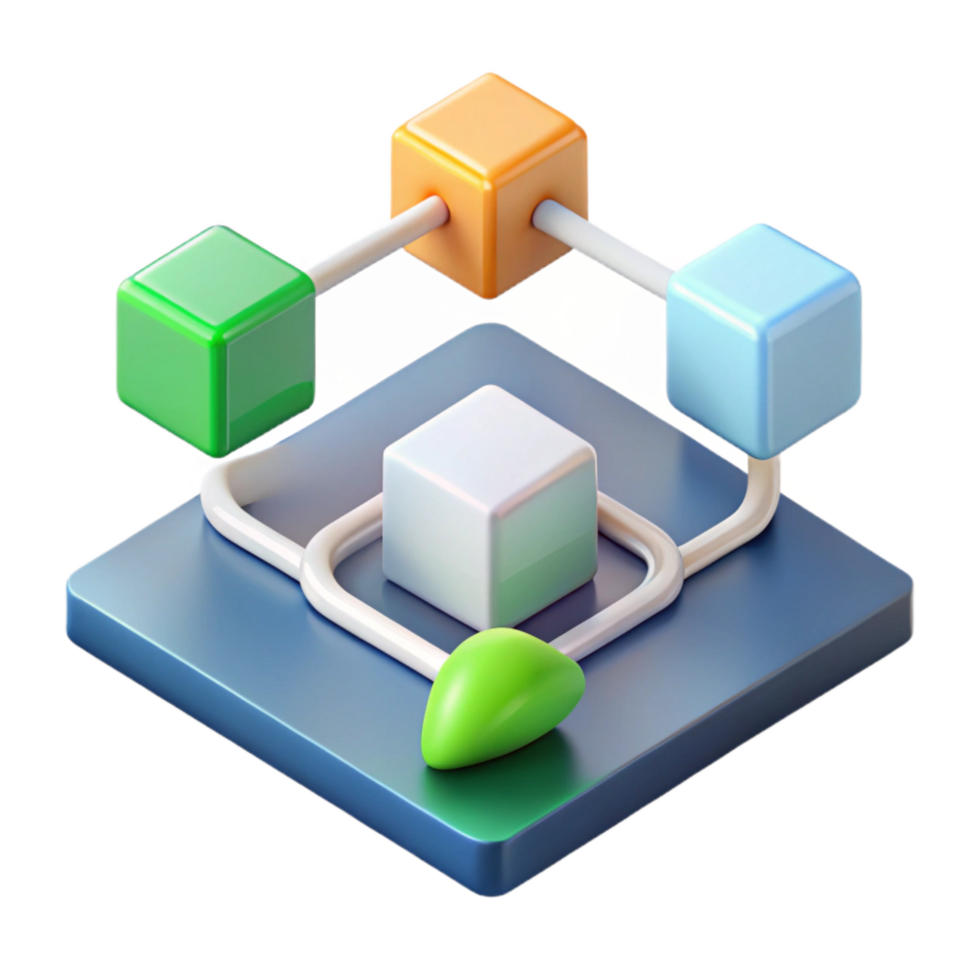 impressive contemporary Isometric Energy Flow Diagram with Transparent Background professional png