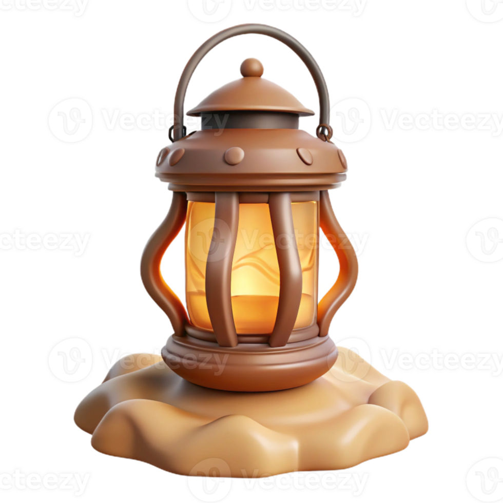 wonderful minimalist Lantern with Desert Background Transparent Cutout original png