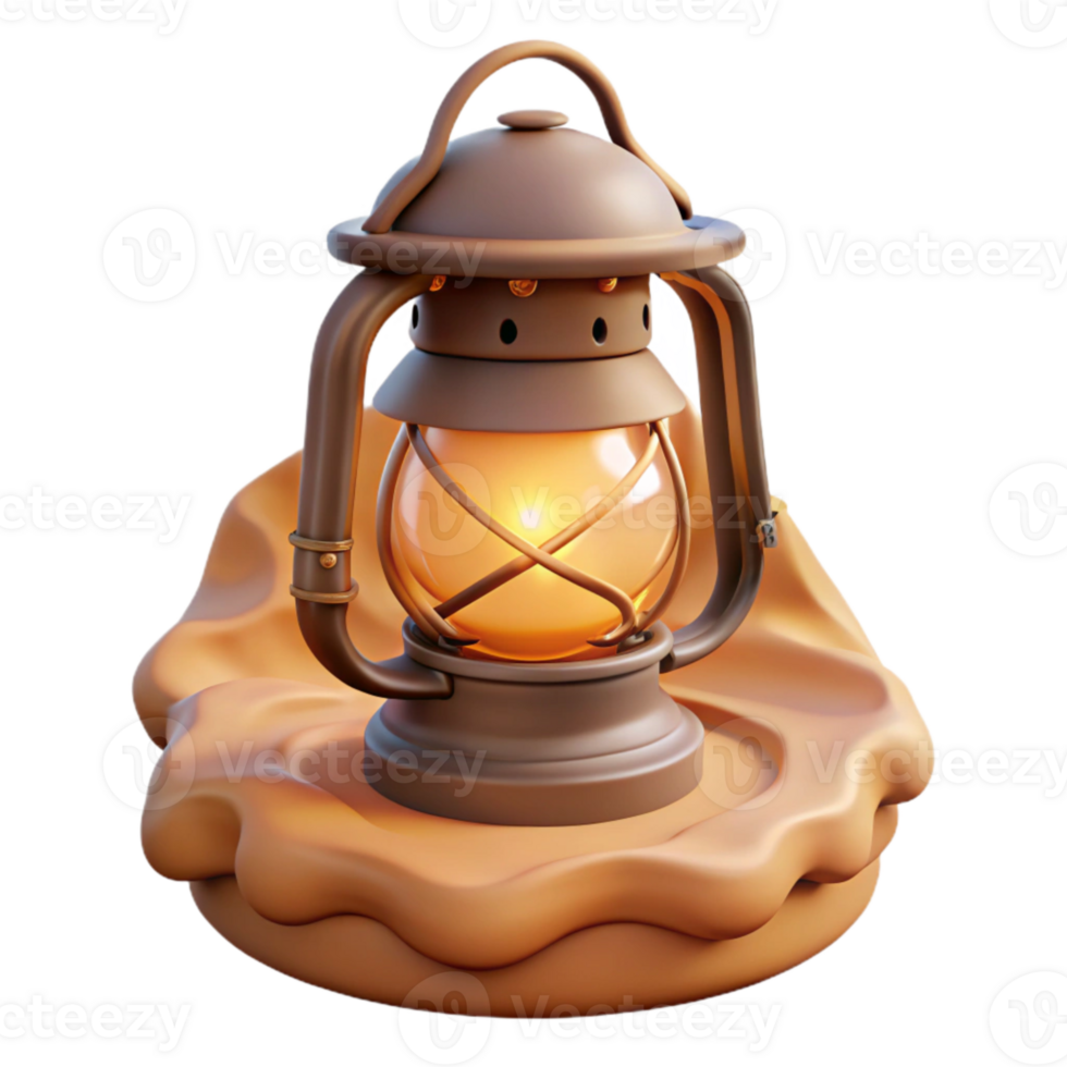 elegant traditional Lantern with Desert Background Transparent Cutout authentic png