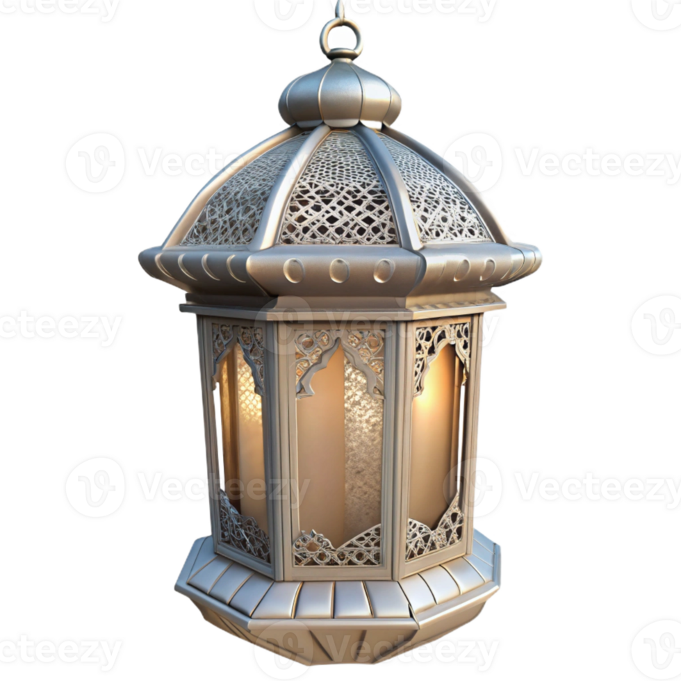 magnificent contemporary Lantern with Intricate Design Isolated on White Background premium png