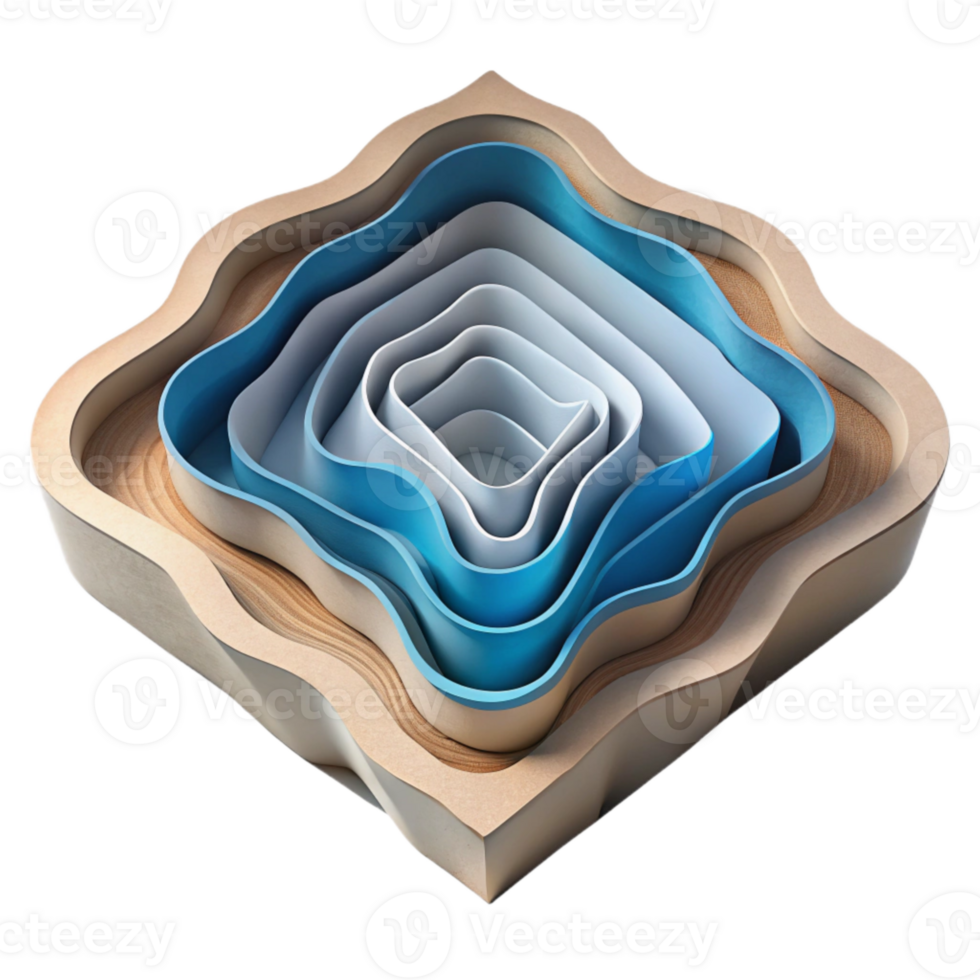 impressive classic Layered Paper Cutout Effect with Depth Illusion Isolated original png
