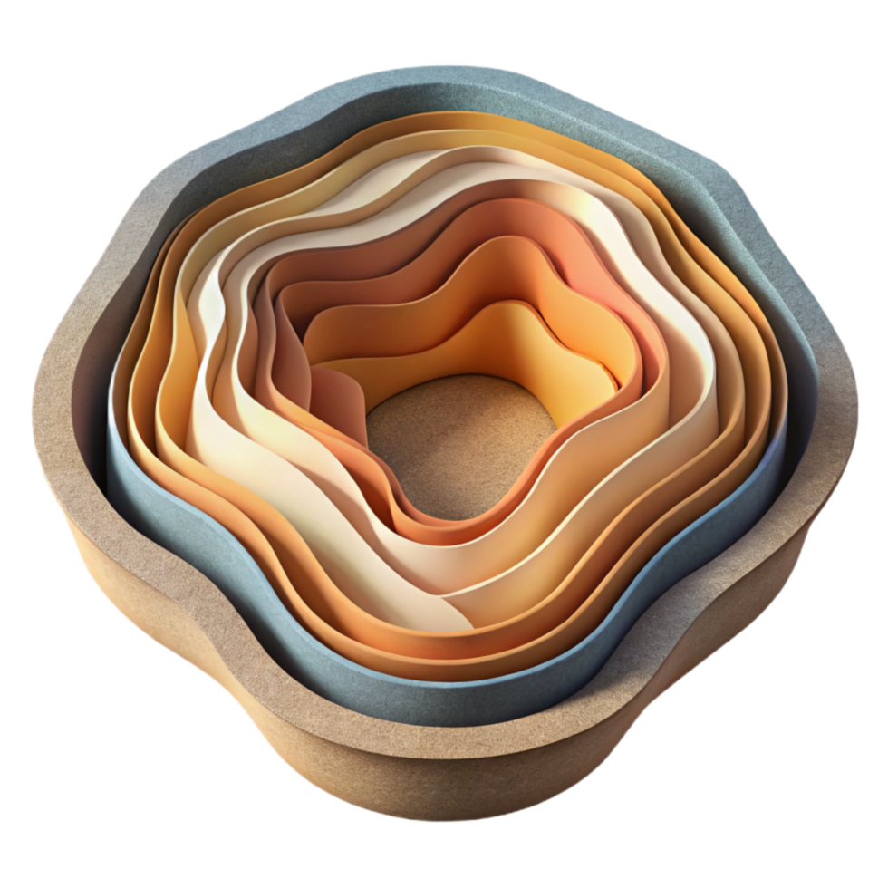 beautiful classic Layered Paper Cutout Effect with Depth Illusion Isolated high resolution png