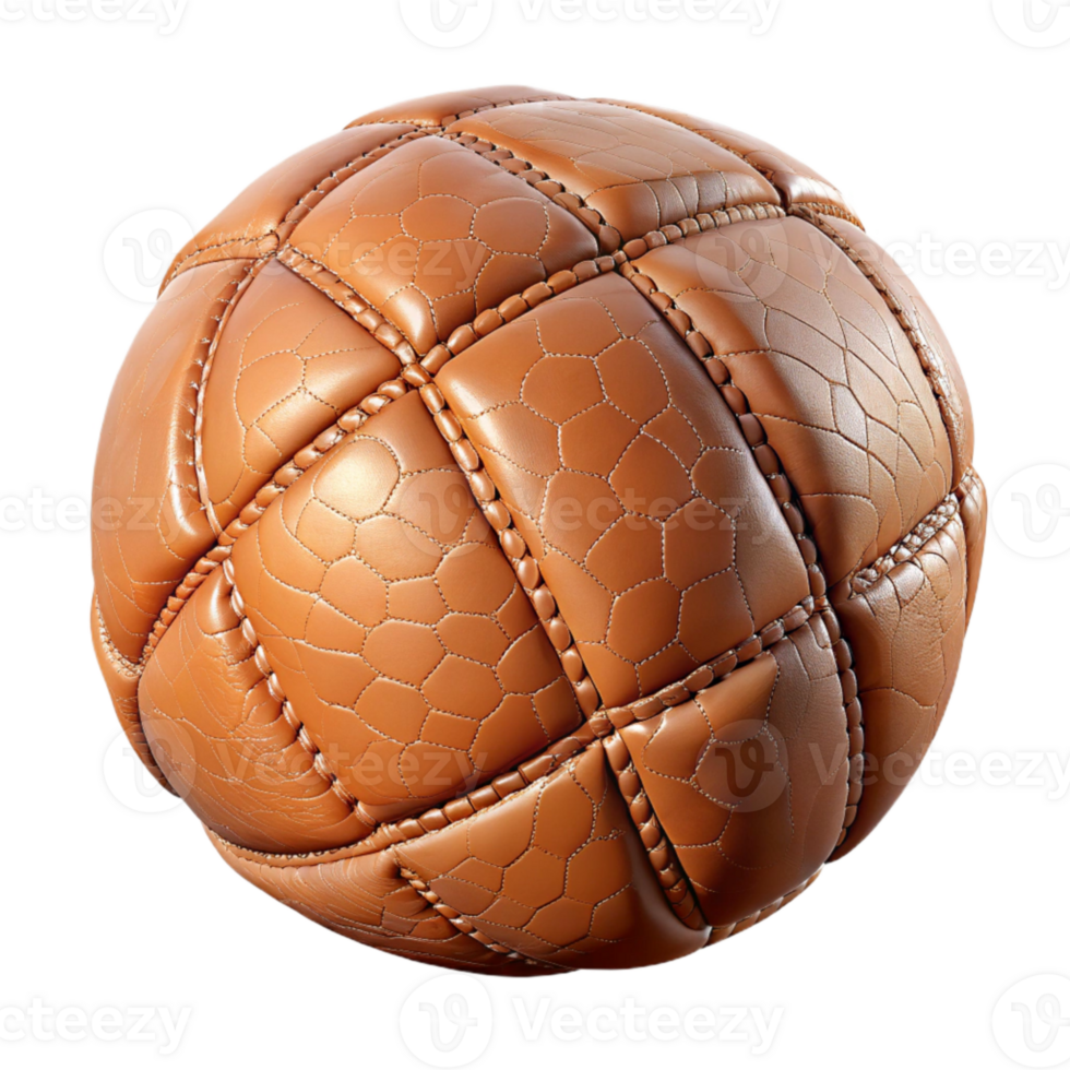 impressive creative Light Brown Leather Stitching Detail Transparent Background high quality png