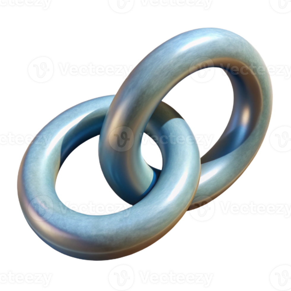 elegant abstract Linked Rings Symbolic Unity Transparent Background exclusive png