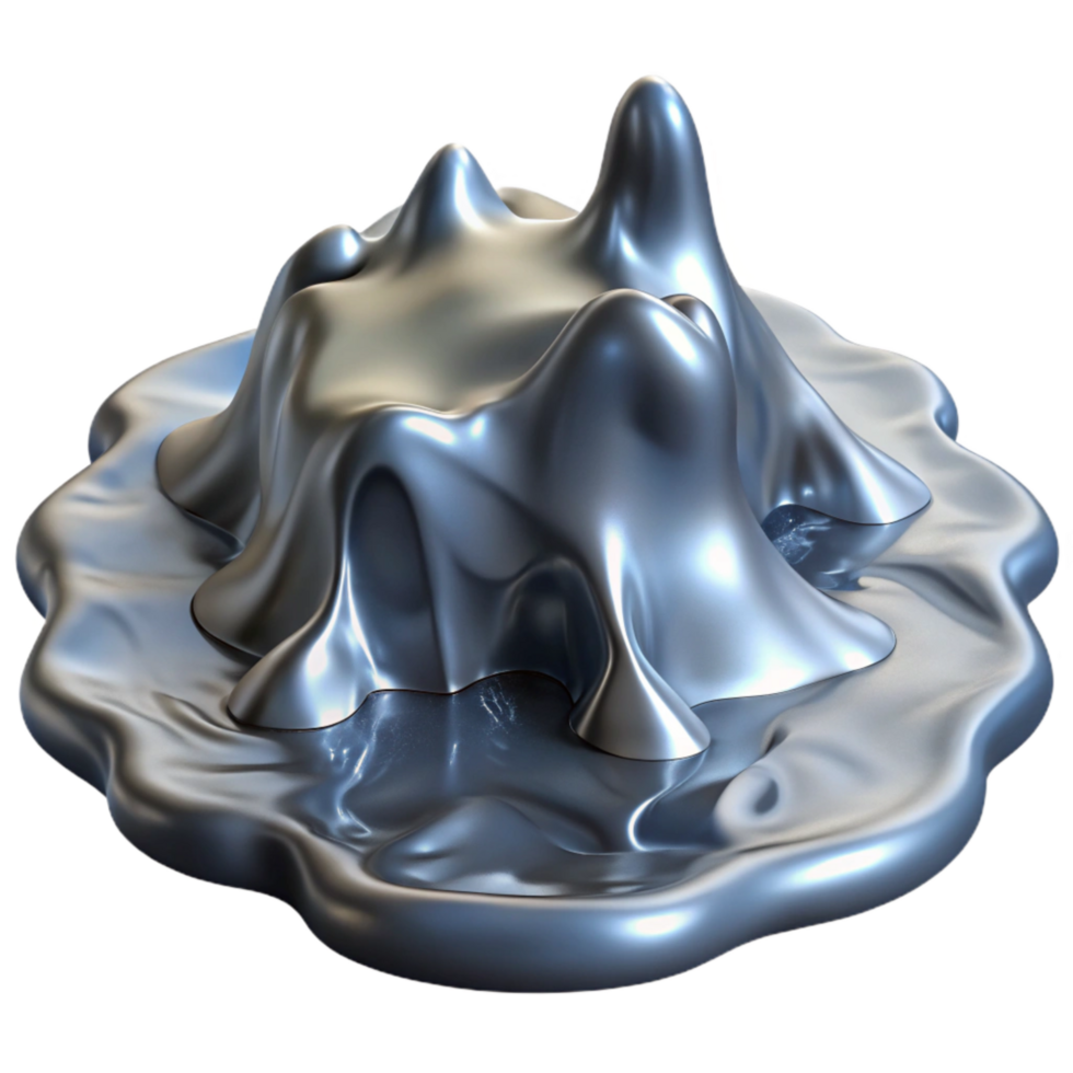 extraordinary traditional Liquid Metal Flow on Frozen Lake Transparent professional png