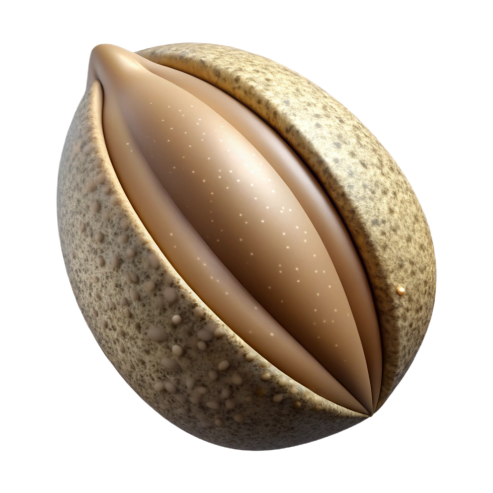 beautiful artistic Machine Grown Seed Transparent Background Sepia Speckled Surface high resolution png