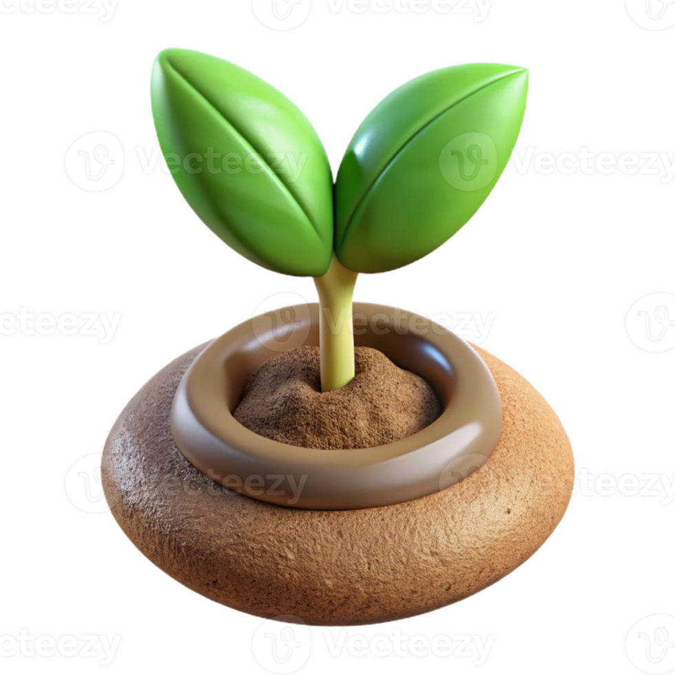 dramatic creative Machine Sprouted Seed Cutout Tiny Form Isolated premium png