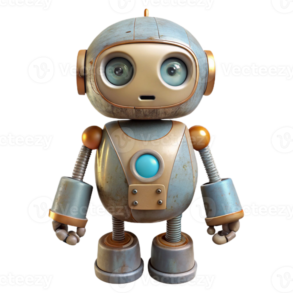 stunning contemporary Mechanical Growth Robot Top View Transparent Background genuine png
