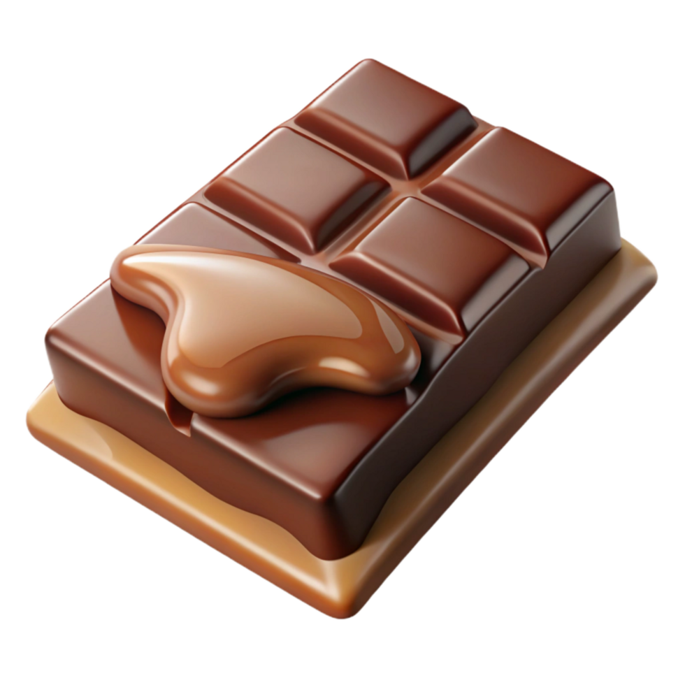 extraordinary abstract Melting Chocolate Bar with Brown Color Transparent Background png