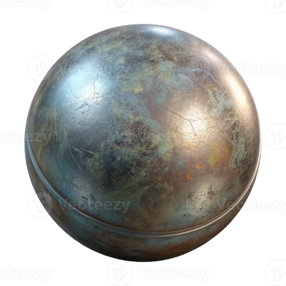 magnificent creative Metallic Sphere in Zero Gravity Environment Isolated high resolution png