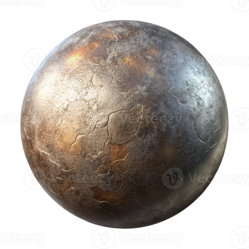 elegant modern Metallic Sphere Texture Isolated with High Resolution png