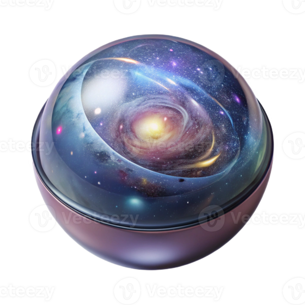 stunning contemporary Miniature Galaxy in Sphere Transparent high resolution png