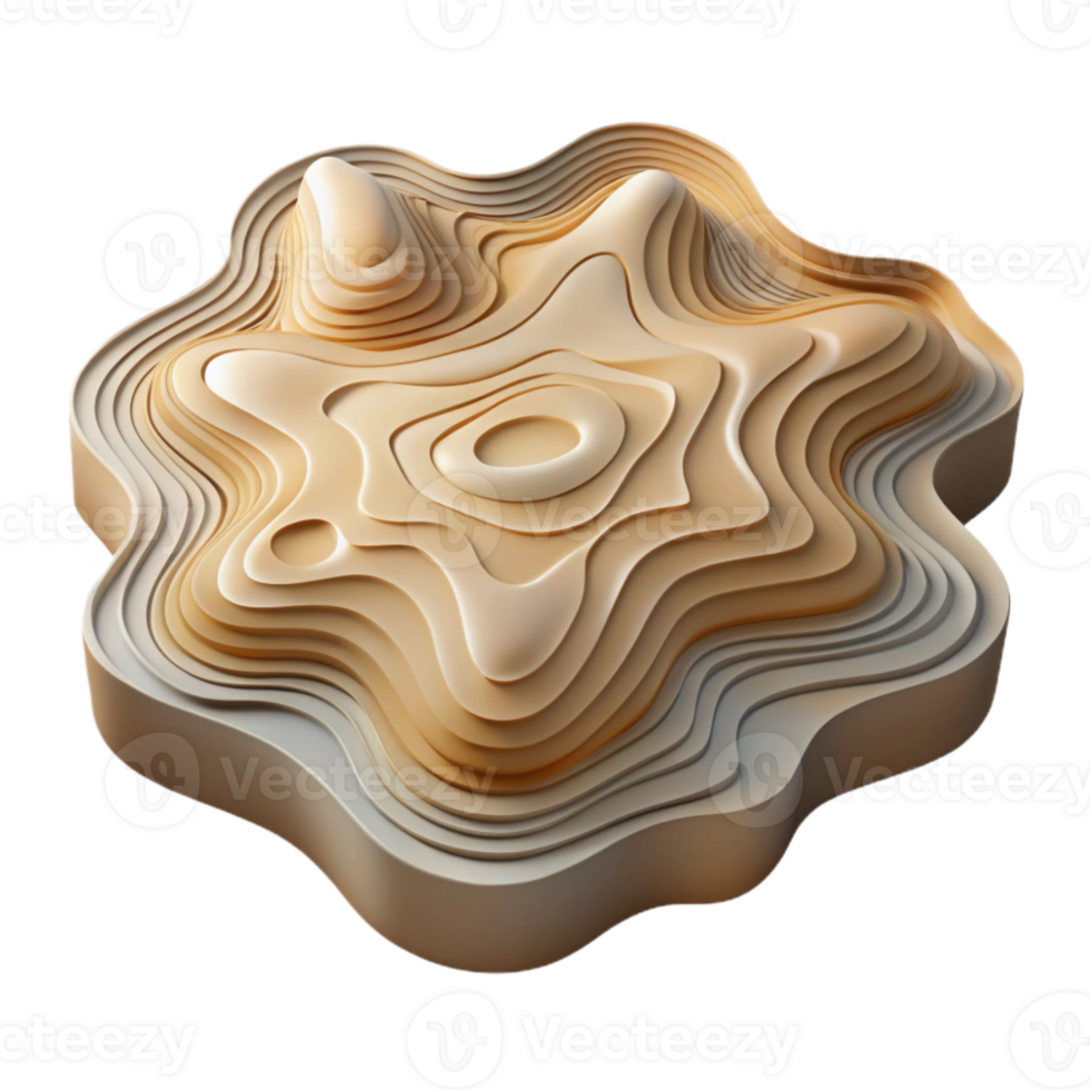 extraordinary traditional Minimalist Topographic Map Design Cutout Isolated Element detailed png