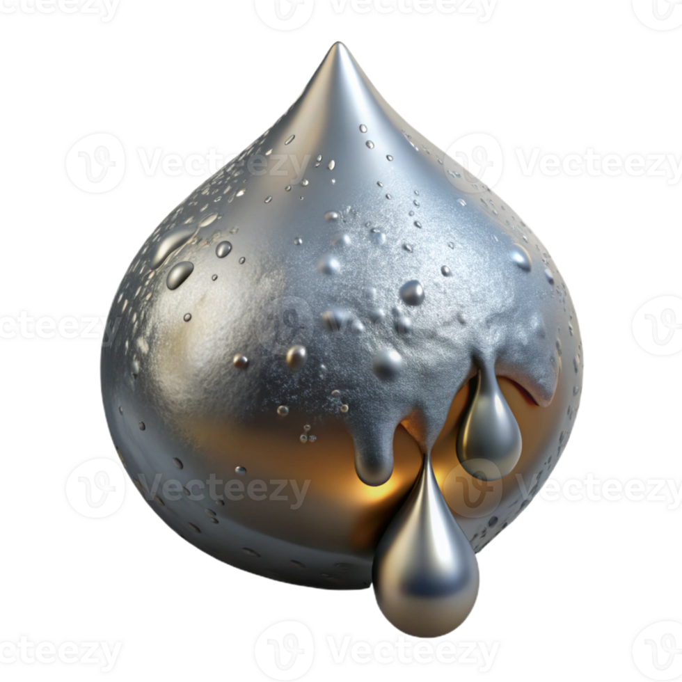 serene artistic Molten Metal Drop Impacting Ice Surface Cutout exclusive png