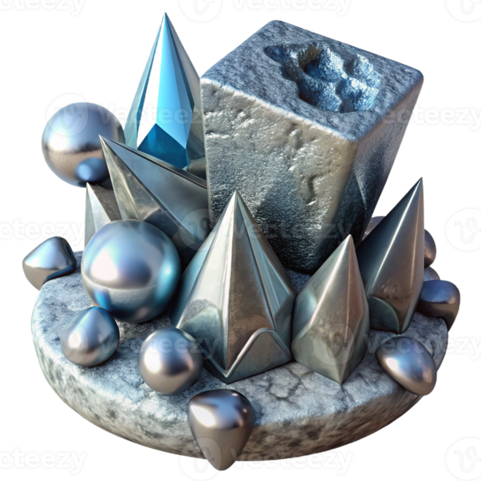 extraordinary traditional Molten Metal and Ice Collision Front View Transparent Cutout detailed png