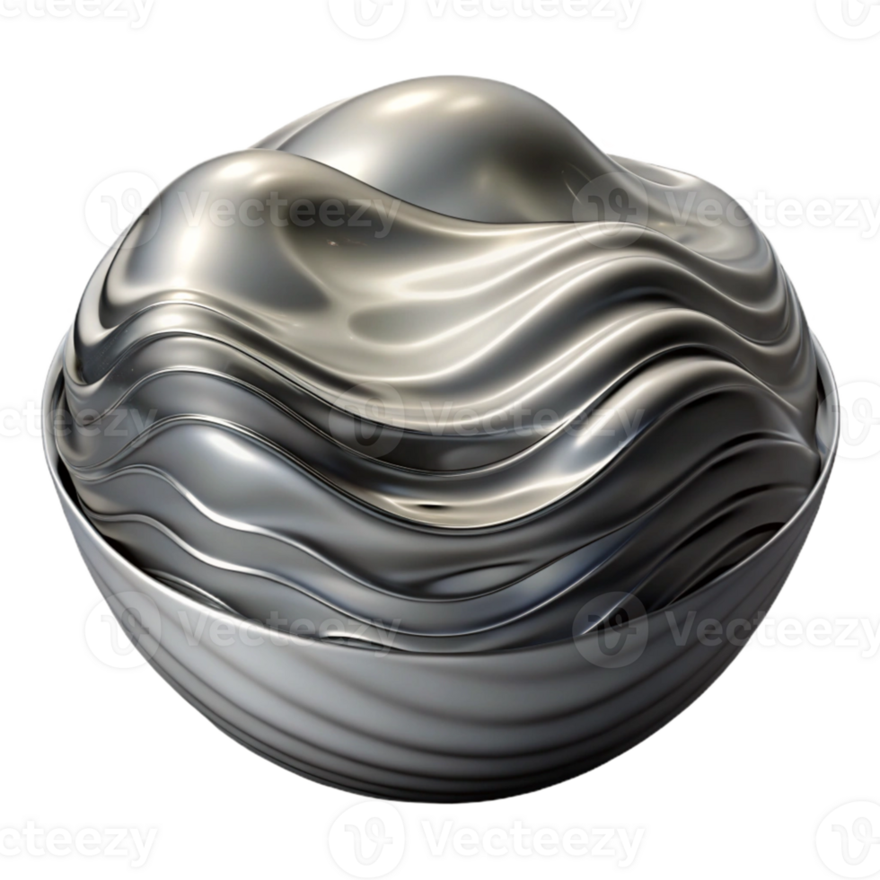 impressive artistic Monochrome Distorted Reflection in Water Waves Transparent Background authentic png