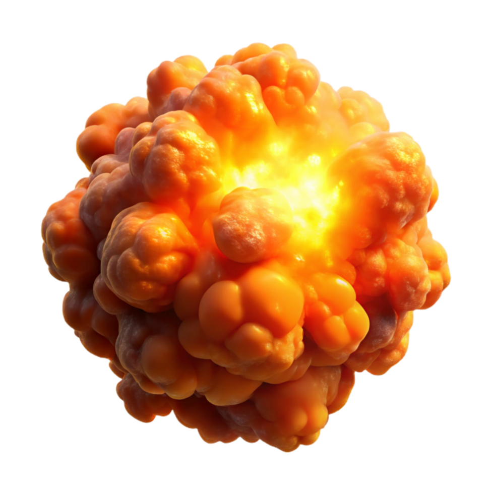 extraordinary modern Nebula Explosion Isolated with Bright Orange Glow original png