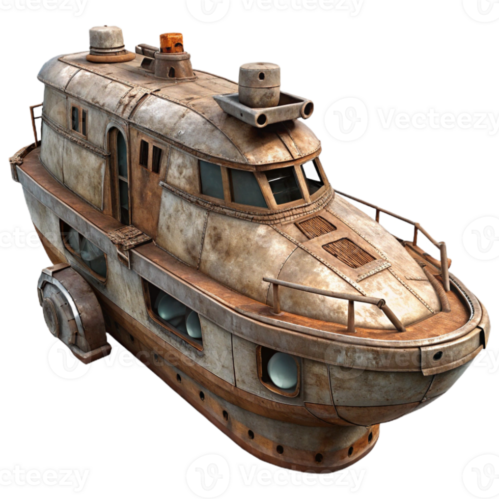 extraordinary classic Nebula Nomad Exploration Ship Side View Isolated authentic png