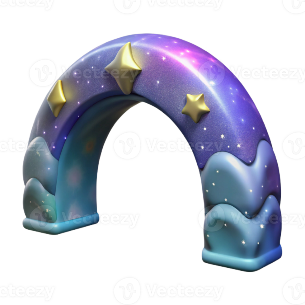 elegant modern Night Sky Auroral Arch Cutout Transparent Background authentic png