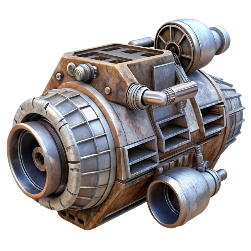 extraordinary modern Nebula Nomad Starship Engine Detail Transparent Isolated premium png
