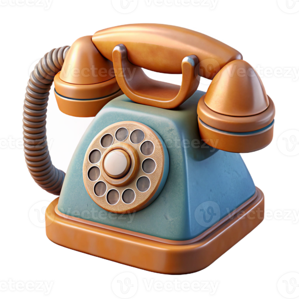 extraordinary contemporary Old Fashioned Telephone Front View Isolated authentic png