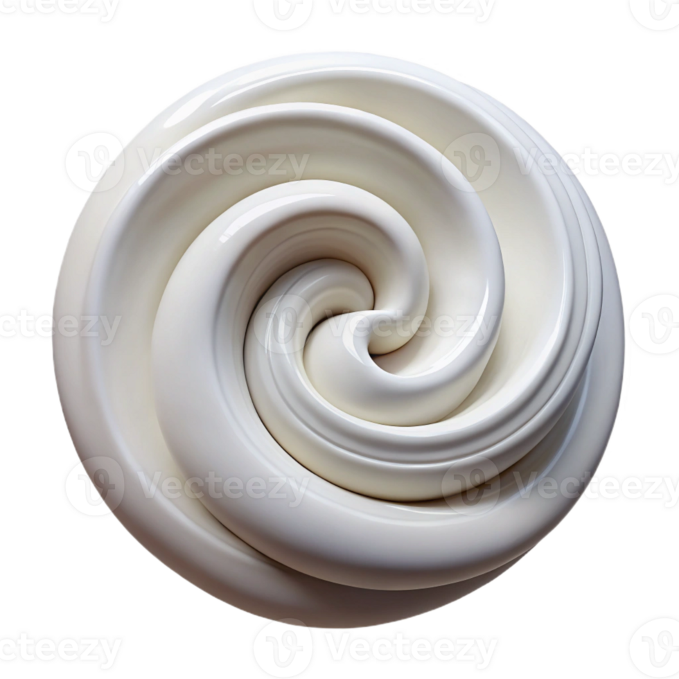 serene creative Organic Swirl Design White Isolated Graphic original png