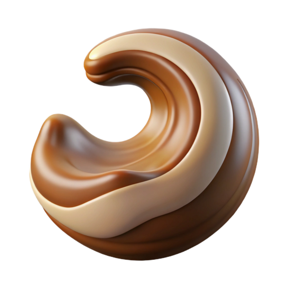 extraordinary creative Organic Wave Element Brown Transparent Cutout detailed png