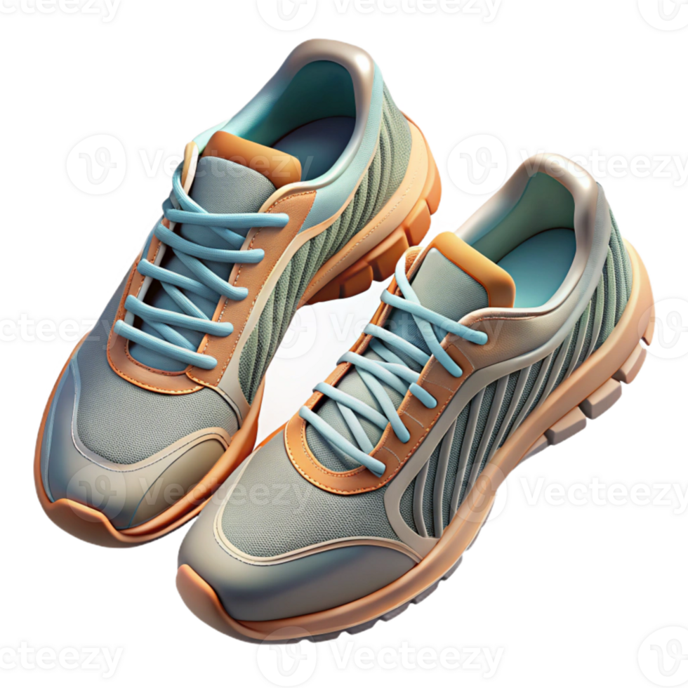 elegant artistic Pair of Running Shoes Top View Transparent Cutout genuine png