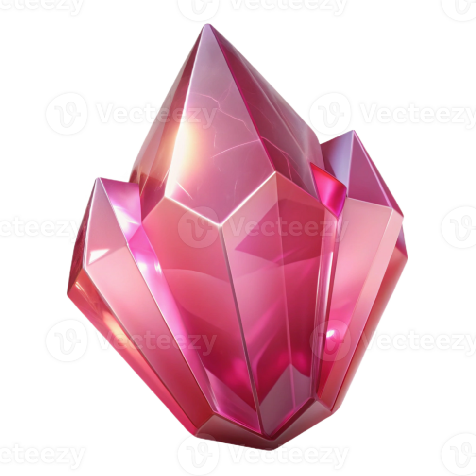 magnificent minimalist Pink Crystal Light Refraction Transparent Background high resolution png