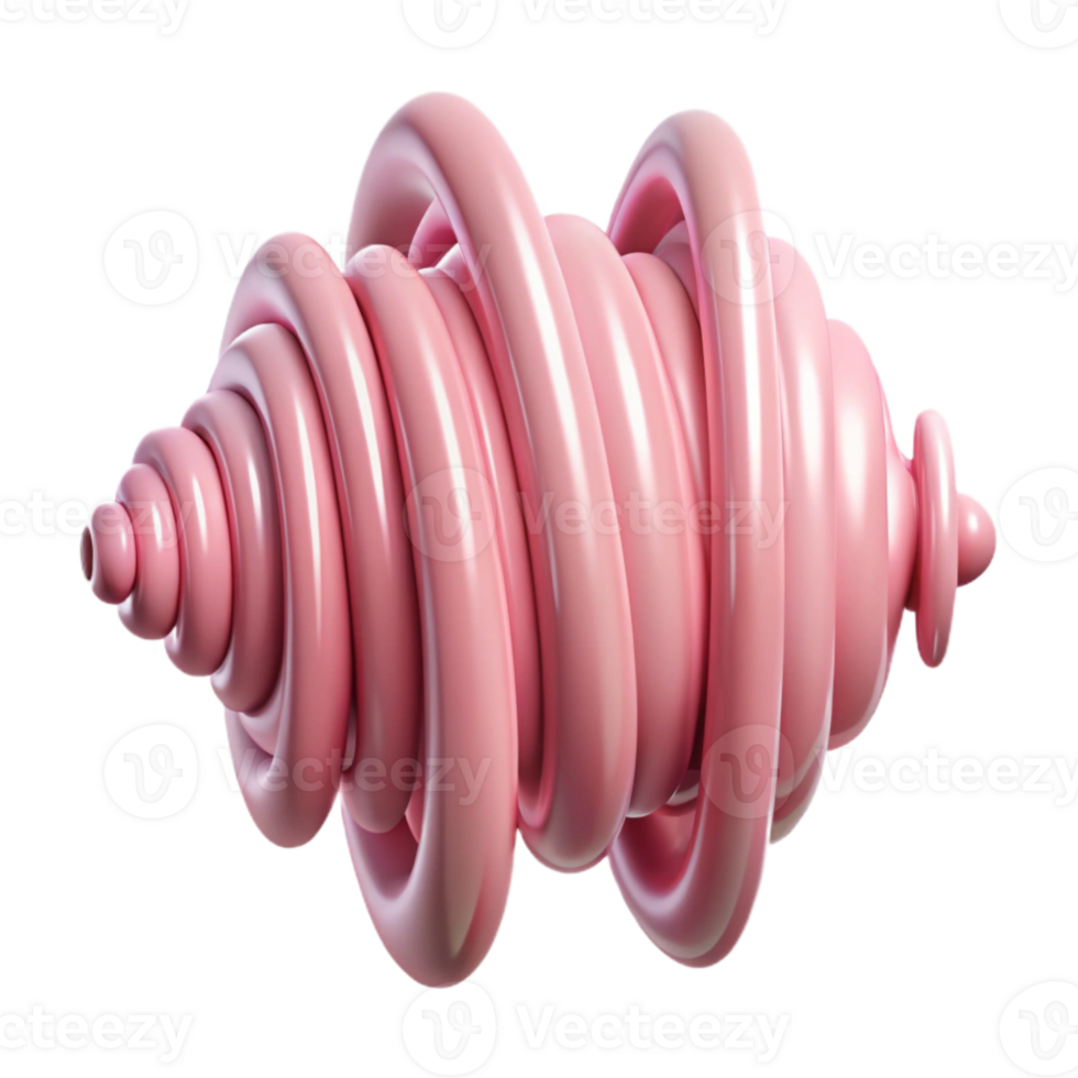 wonderful artistic Pink Soundwave Swirls Transparent Background detailed png