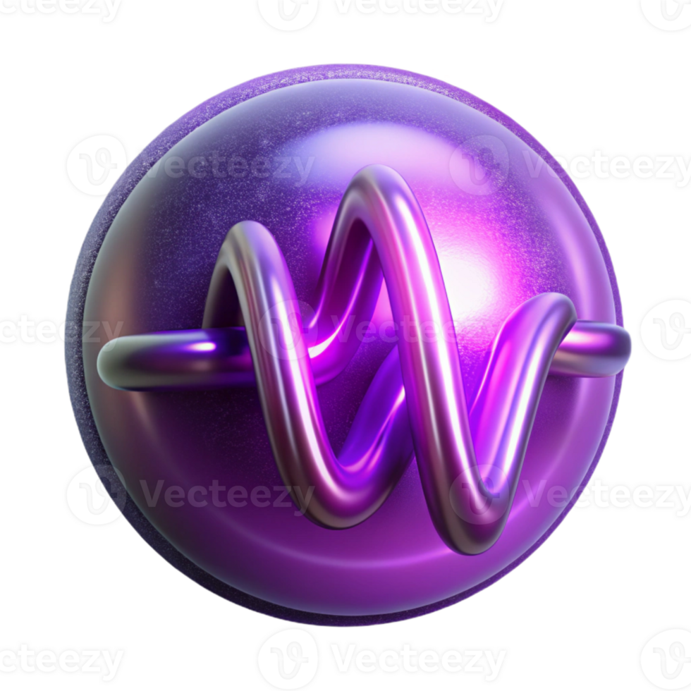 elegant vintage Purple Energy Pulse with Transparent Background original png