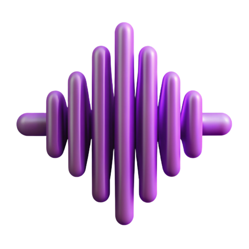 dramatic abstract Purple Soundwave Lines Cutout with Soft Lighting professional png