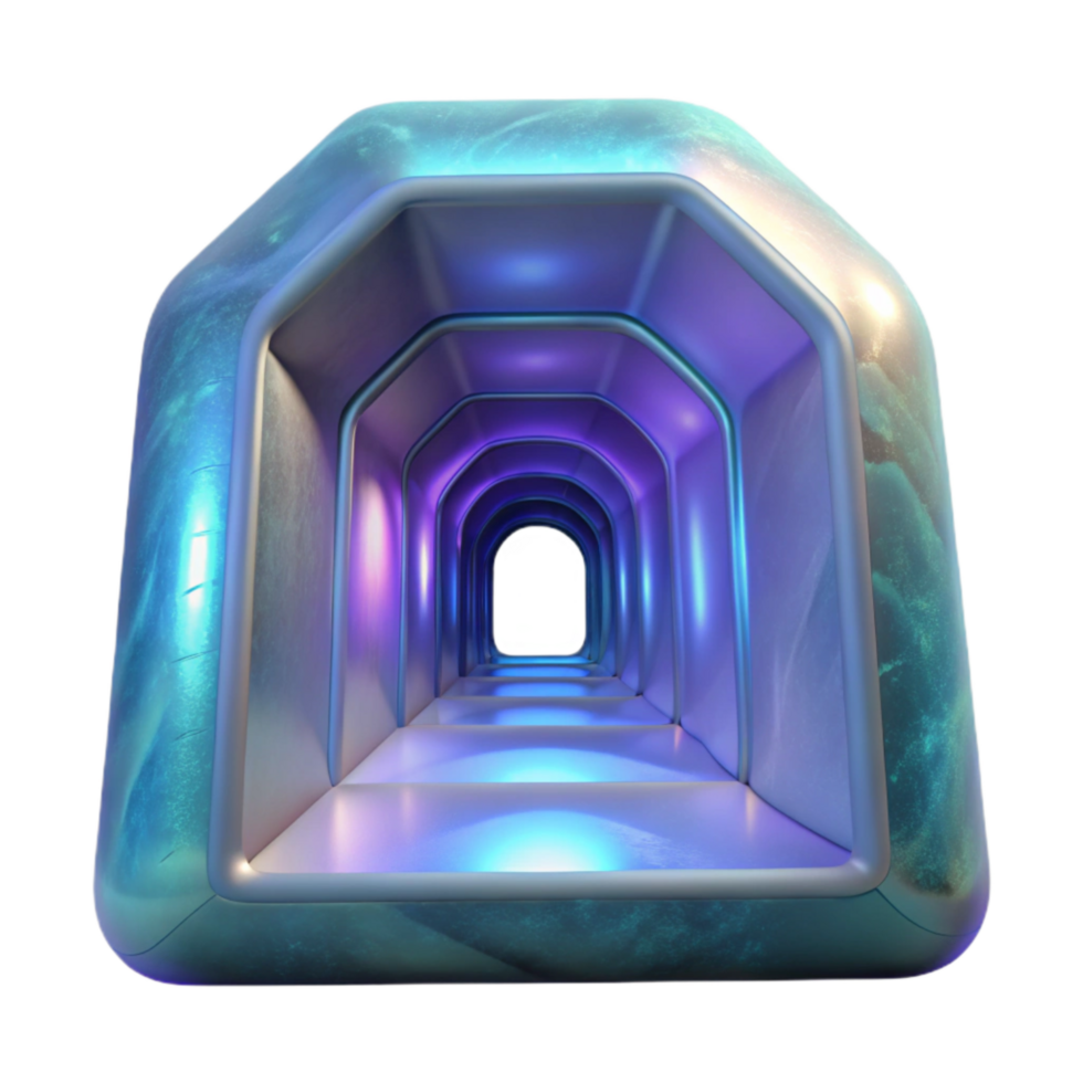 serene minimalist Quantum Tunnel Transparent Background Isolated Element premium png