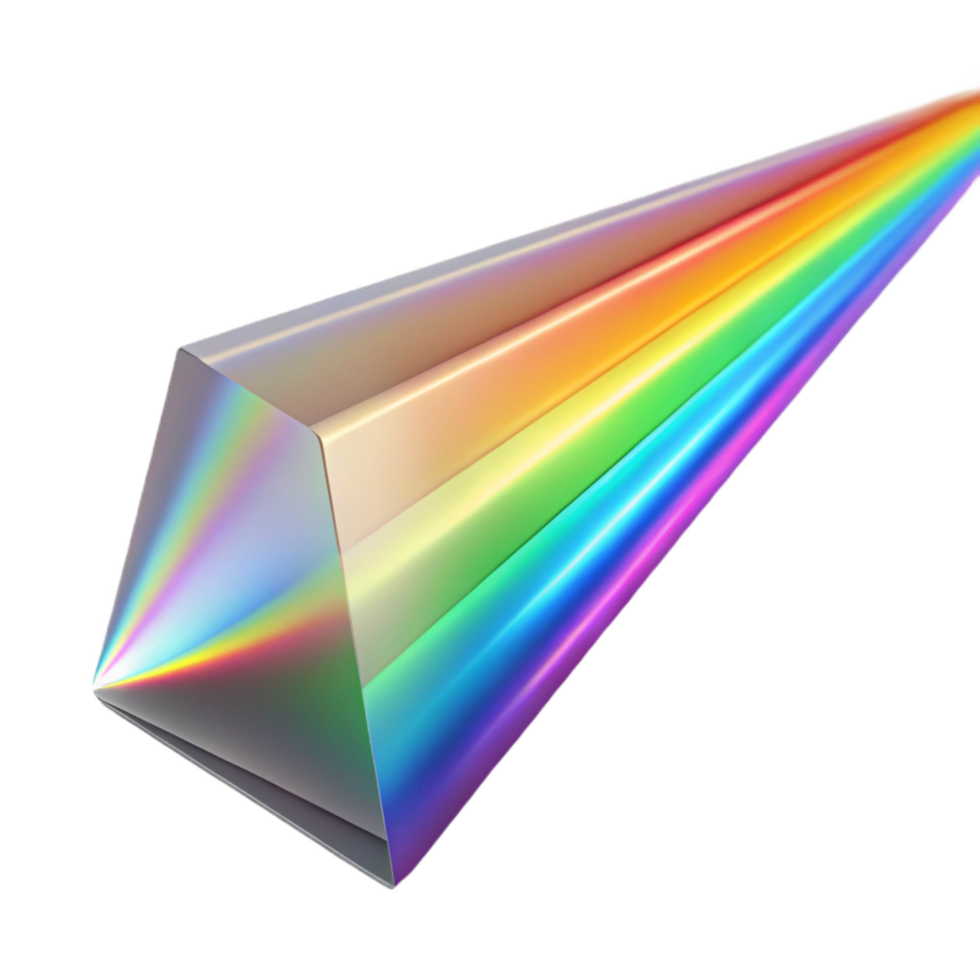 dramatic vintage Rainbow Light Beams Prism Dispersion Transparent png