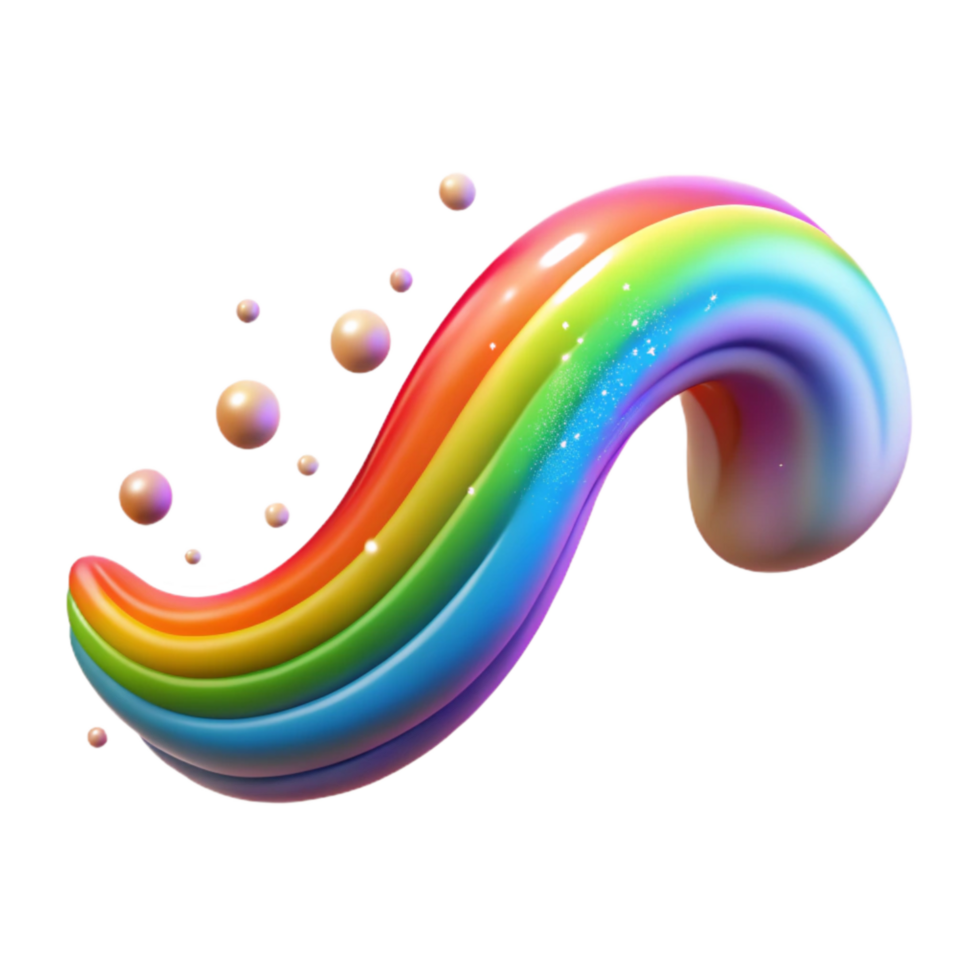 impressive rustic Rainbow Particle Trail with Transparent Background detailed png