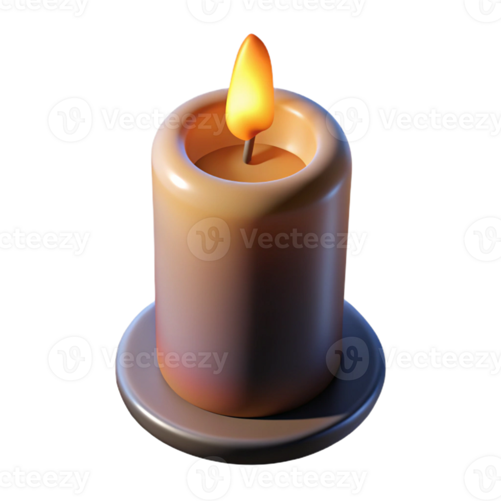 extraordinary traditional Realistic Candlelight with Shadow Isolated on Transparent Background Cutout authentic png