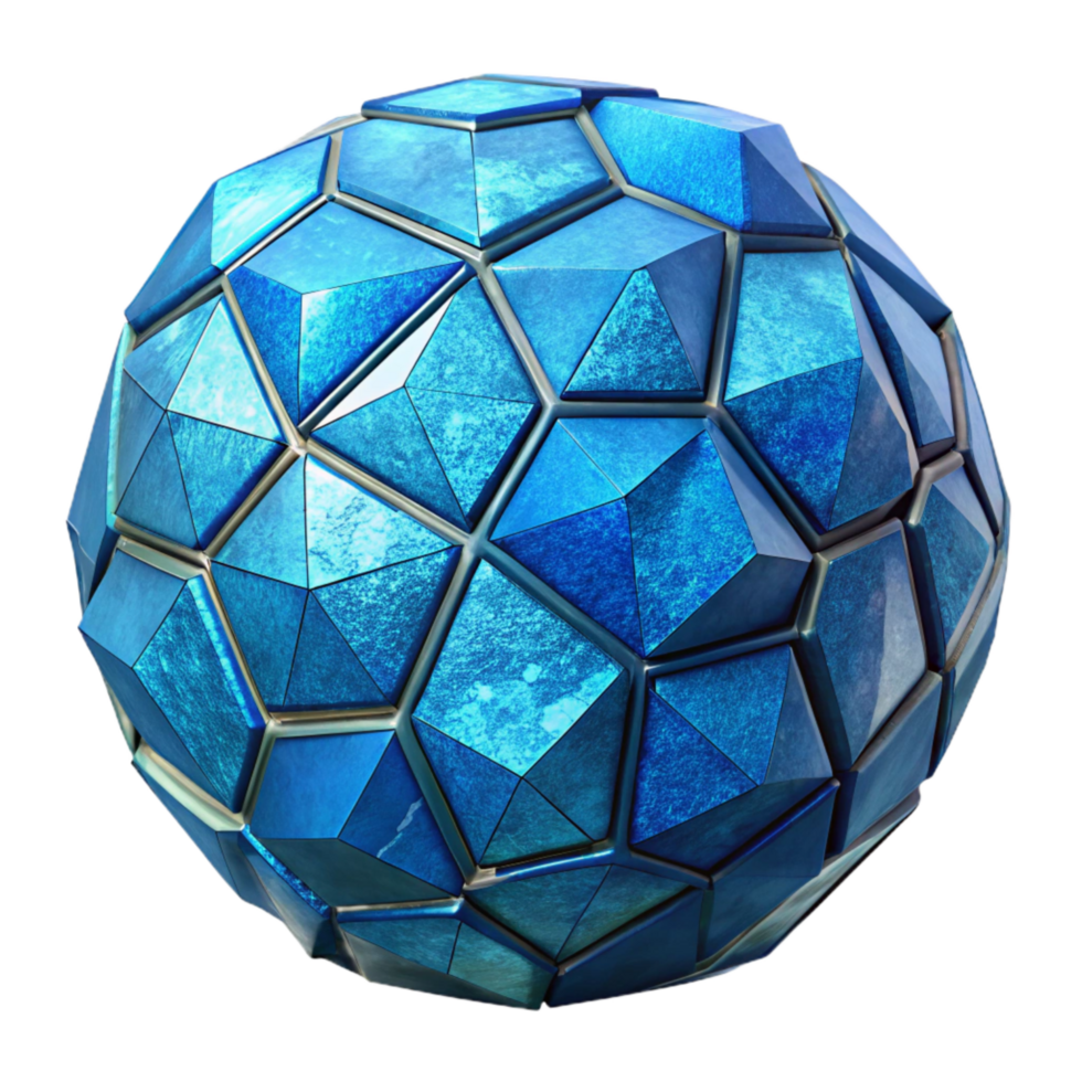 beautiful minimalist Random Polygon Mosaic Blue Transparent Background professional png