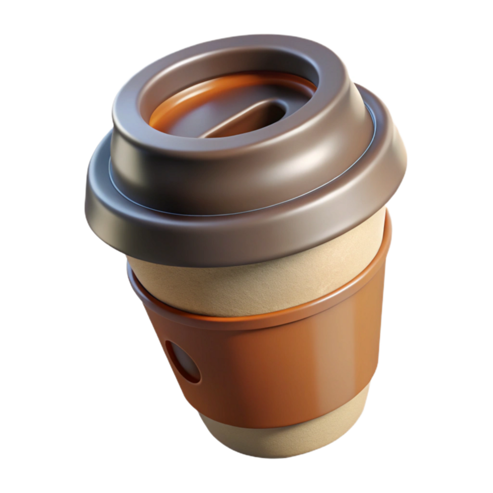 extraordinary artistic Realistic Coffee Cup Side View Cutout Transparent Background exclusive png