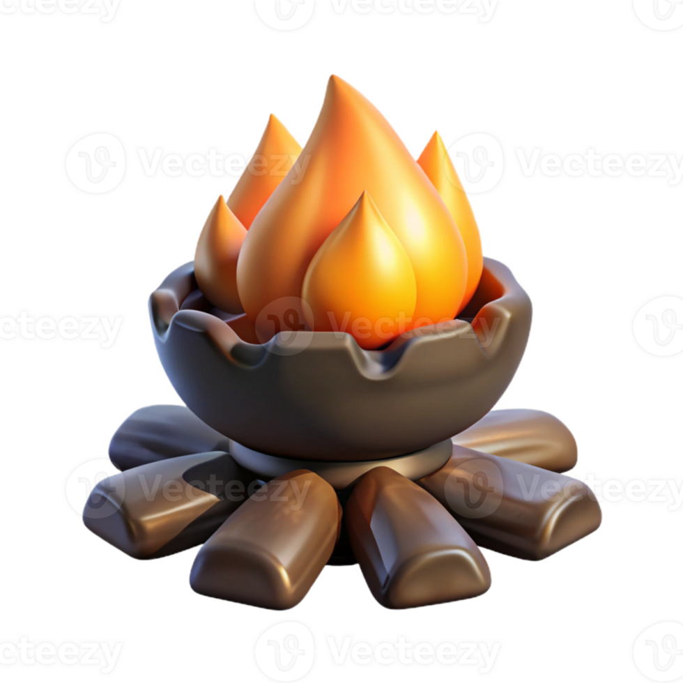 magnificent contemporary Realistic Firelight with Dramatic Shadow Cutout png