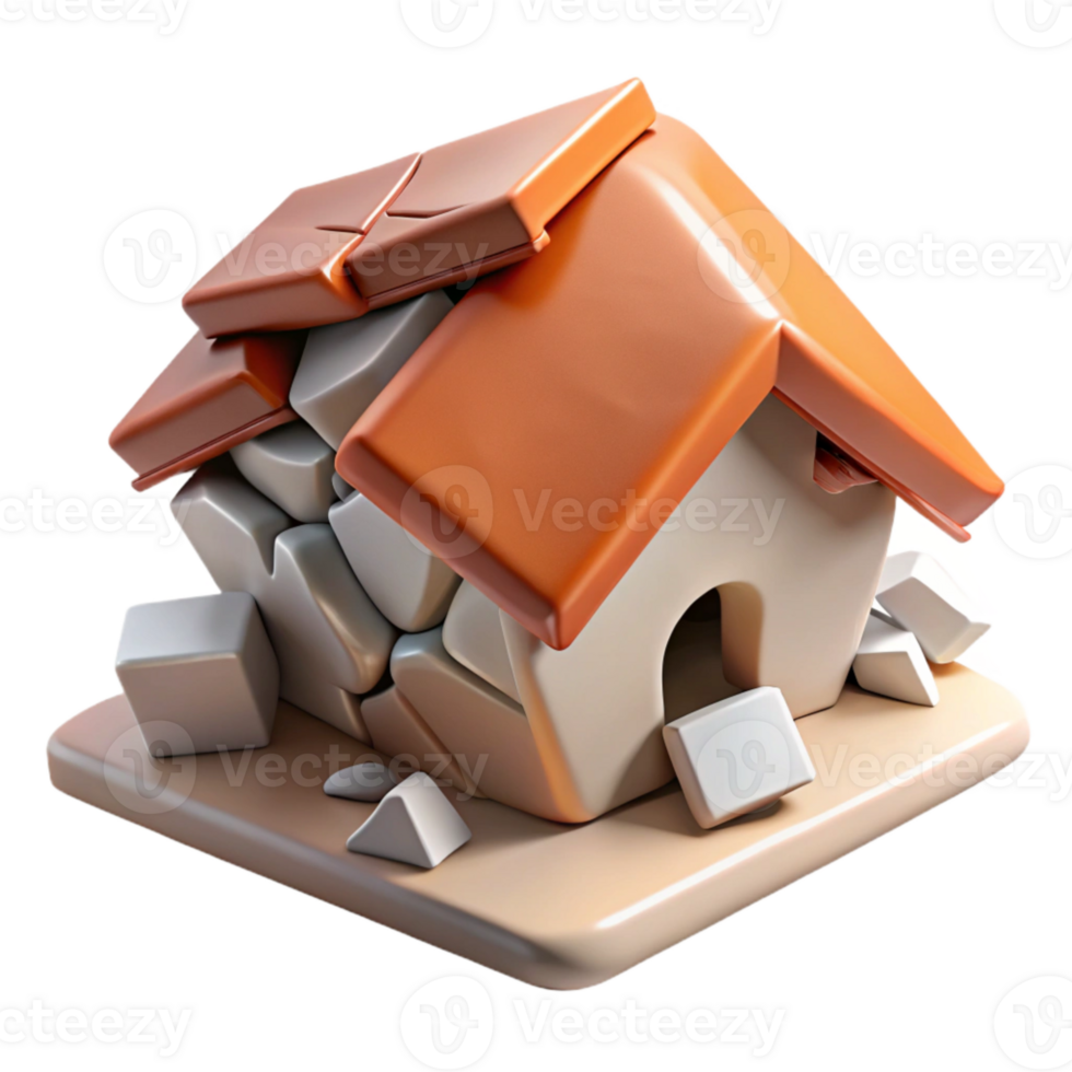 magnificent rustic Realistic Earthquake Damage Illustration Transparent Background original png