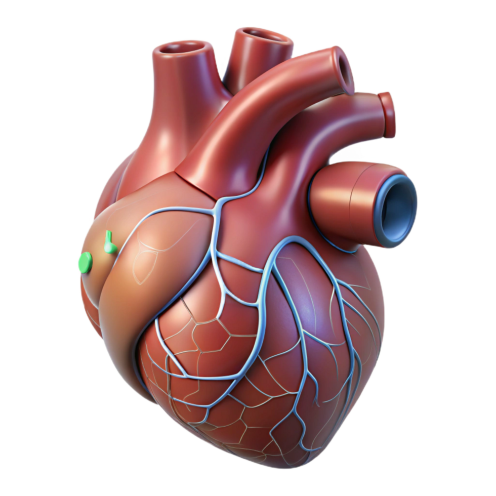stunning creative Realistic Human Heart with Digital Display Transparent detailed png