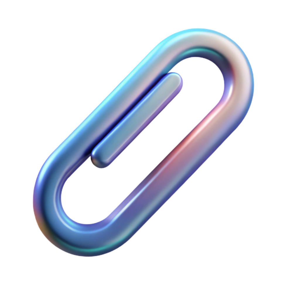beautiful artistic Realistic Paperclip Depth Illusion Transparent high resolution png