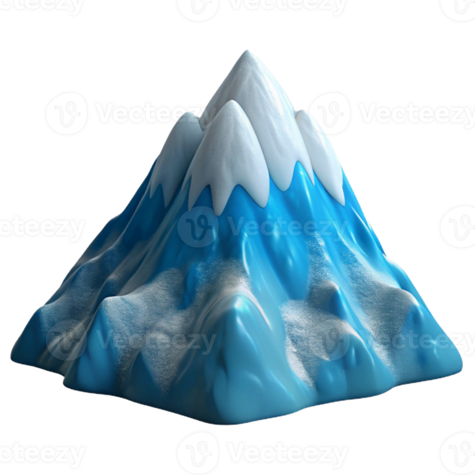serene artistic Realistic Mountain Peak Silhouette Against Blue Sky Transparent high quality png