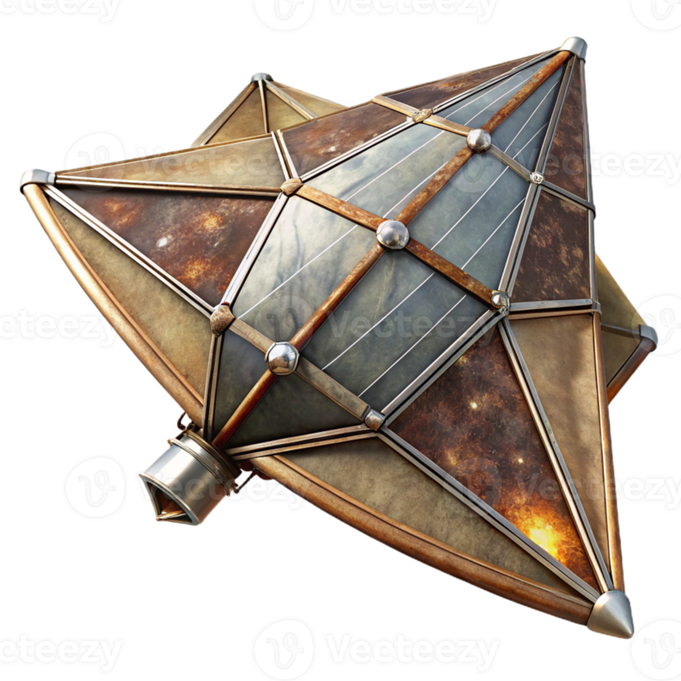 dramatic traditional Realistic Solar Sail Exploration Craft Isolated png